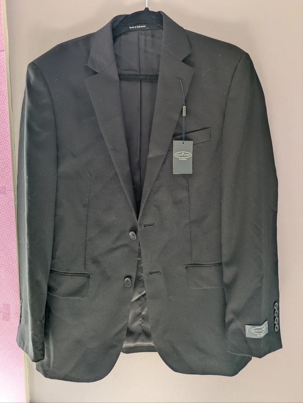Pronto Uomo Wool 2 Button Lapel Notch Suit Jacket Blazer 38 NWT